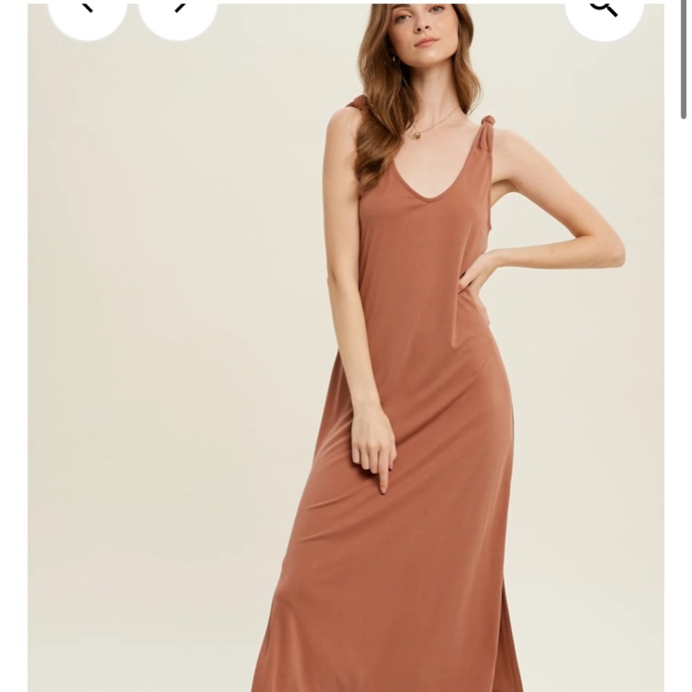 Wishlist tan dress in cozy modal fabric